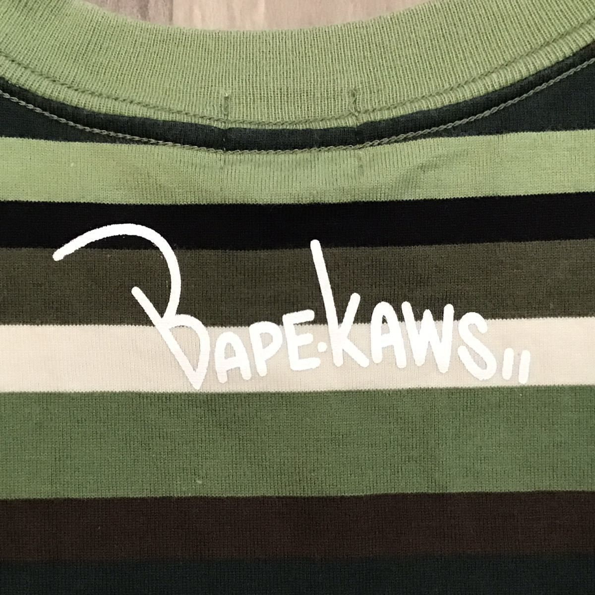 ☆激レア☆ KAWS × BAPE Bendy カレッジロゴ ボーダー Tシャツ M