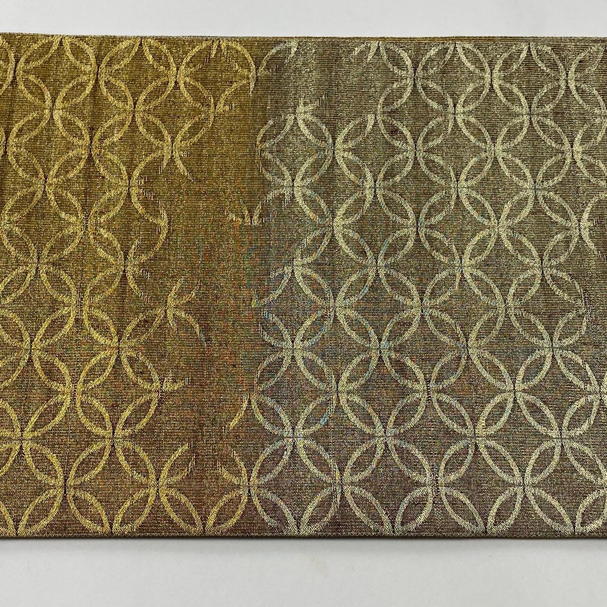 なんでも鑑定団よりも驚き！ 桝屋高尾 逸品 美品 袋帯 落款 箔 金糸 名物裂文七宝 ねん金綴錦 着物・浴衣