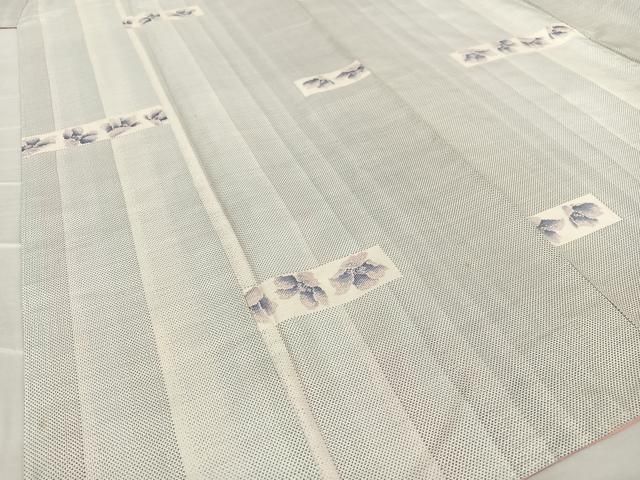 平和屋着物○本場大島紬 白大島 9マルキ 総絣 横段花文 正絹 逸品  