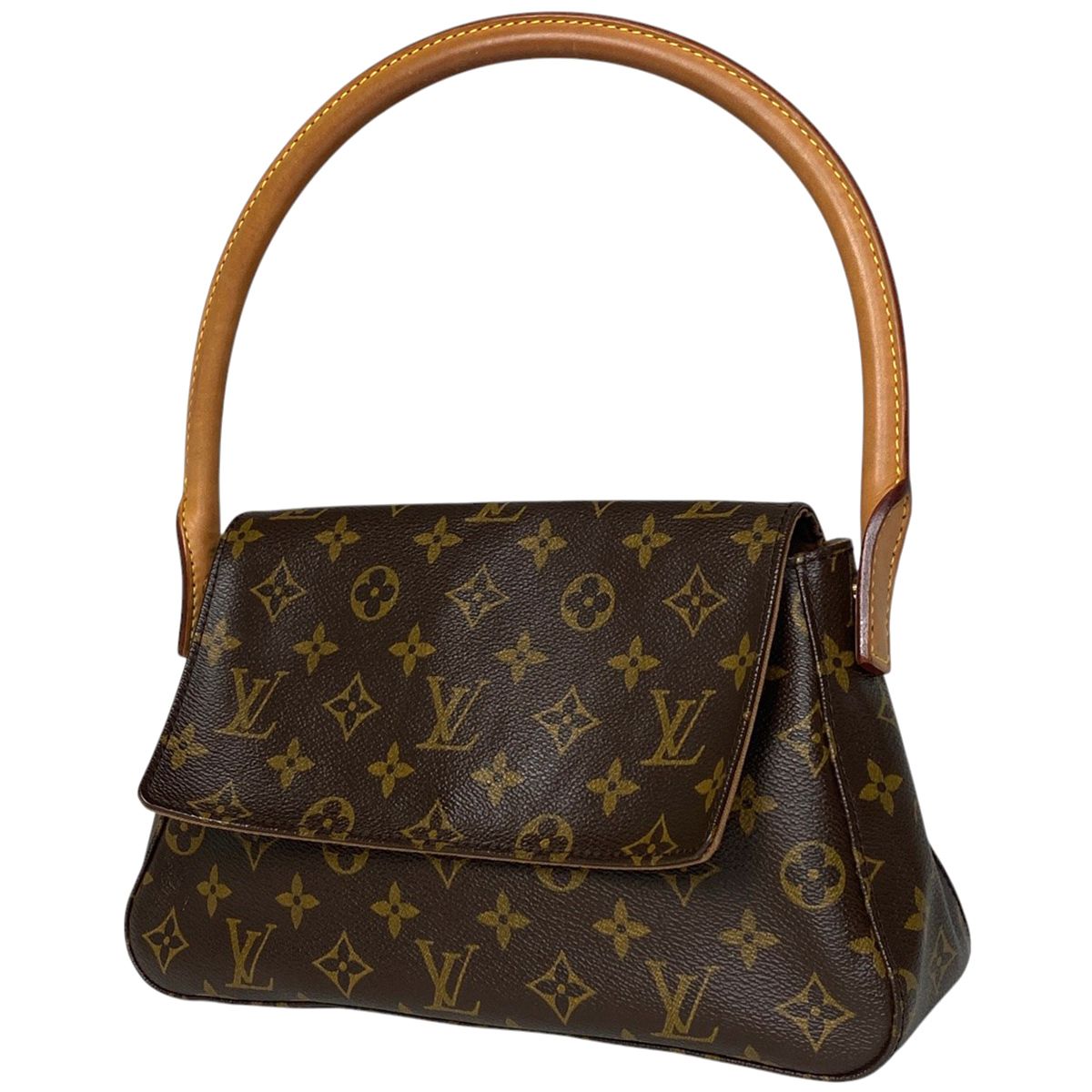 ルイ ヴィトン Louis Vuitton ミニ ルーピング 肩掛け ワンショルダー ハンドバッグ ショルダーバッグ モノグラム ブラウン M51147 レディース