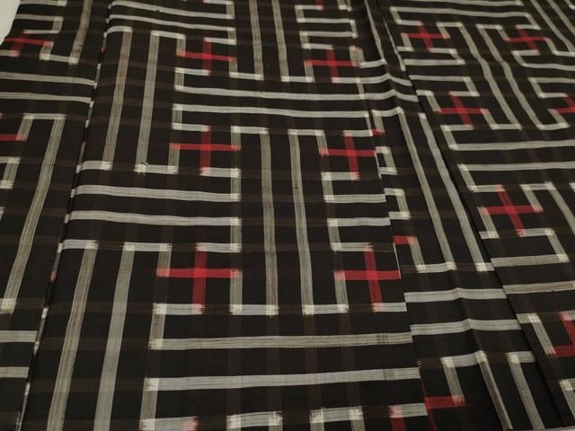 平和屋着物＃本場大島紬 龍郷絣 秋名バラ 羽織 正絹 逸品 CAAR9130id