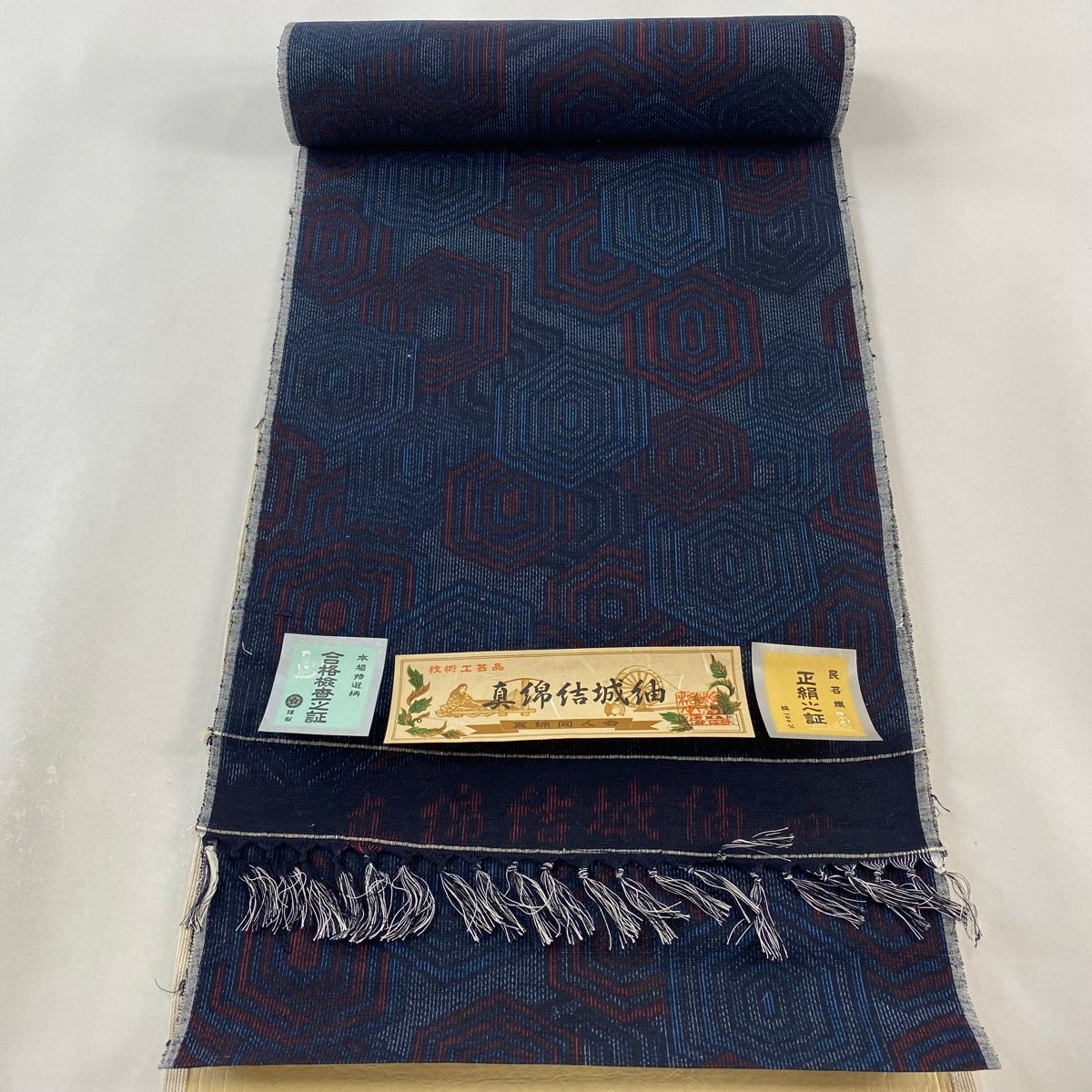 ❤️上田紬反物 正絹着尺一反 ちどりや】未使用品 美品 正絹紬