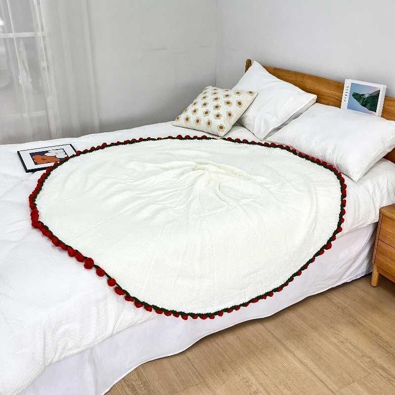 毛布 バラ花束 ニットブランケット 手編み 80CM 110CM 150CM フラワーラグ サプライズ ハンドメイド 可愛い記念日 感動 贈り物