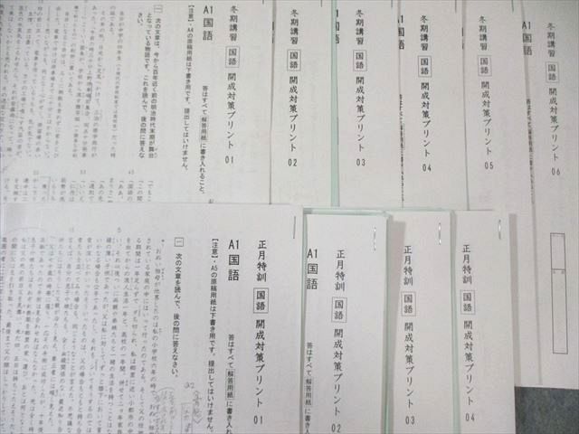 SAPIX 小6 サピックス 冬期講習/正月特訓 開成対策プリント 国語 【計10回分】 030S2D SAPIX 小6 サピックス 冬期講習/正月特訓 開成対策プリント 国語