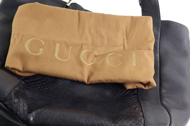 美品 GUCCI グッチ 257051 パイソン ホースビット トートバッグ - メルカリ