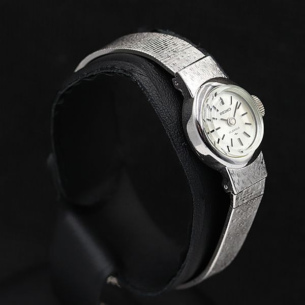バ*ー様 SEIKO 時計 稼働 良品 セイコー アンティーク 11-7380 手巻き シルバー文字盤