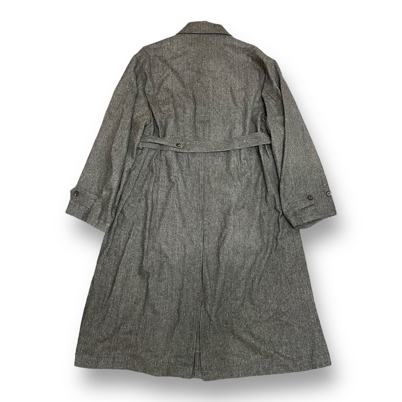 定価107800円 新品 stein INVERTED PLEATS BALMACAAN COAT インヴァーテッドプリーツバルマカーンコート  ヘリンボーン シュタイン ST.400 S 51385A