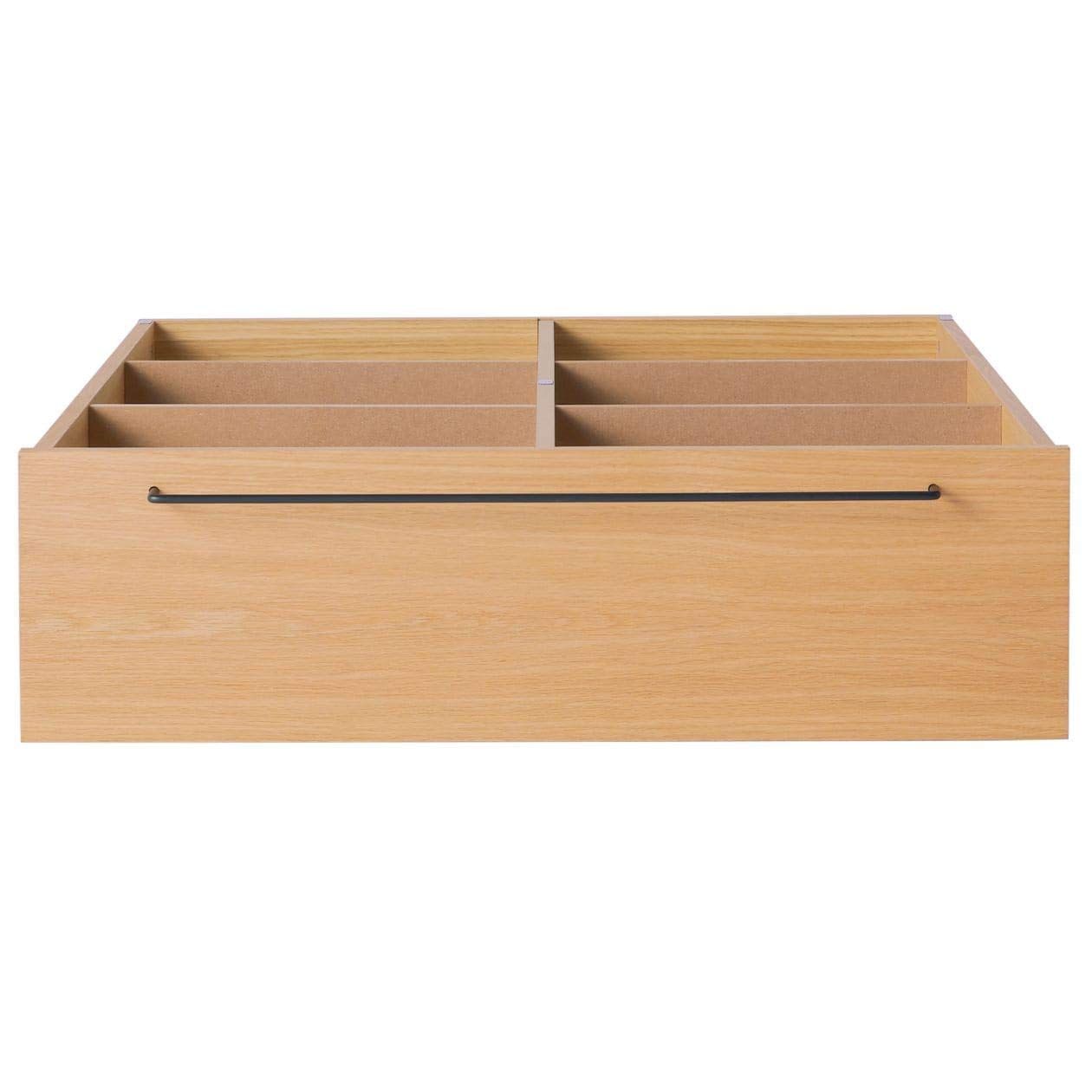 無印 ベッドフレーム下収納 大 オーク材 高さ25cmタイプ 幅80×奥行90.5×高さ25cm 02550929