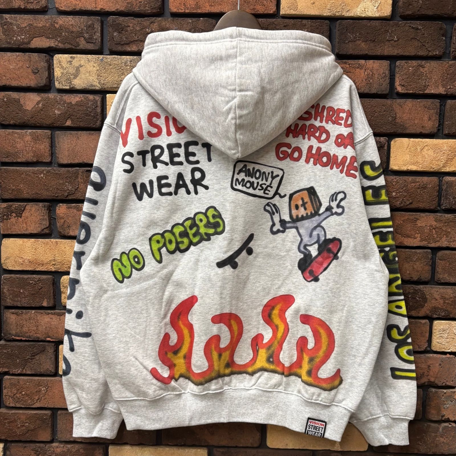 VISION STREET WEAR×guernika】プリント ZIPパーカー コラボ