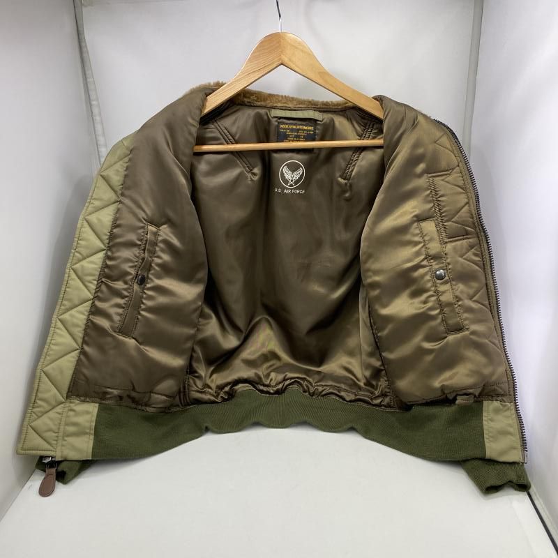 中古】HOUSTON B-15B フライトジャケット オリーブ サイズ38