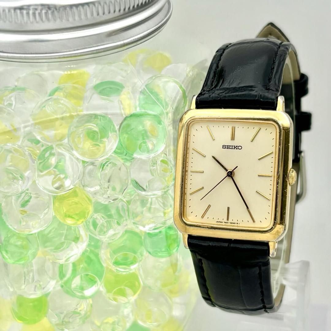 新品電池】 SEIKO セイコー メンズ 腕時計 ゴールド 新品ベルト - メルカリ