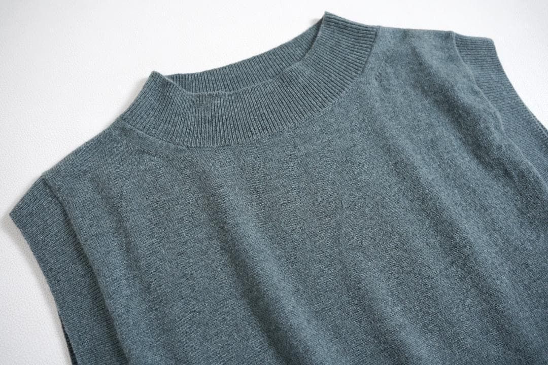 ウールカシミヤ モックネック