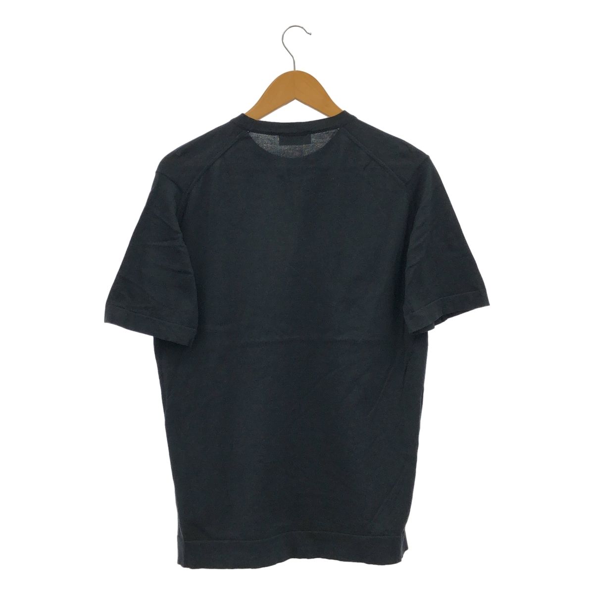 JOHN SMEDLEY ジョンスメドレー クルーネック 半袖ニット 黒 L