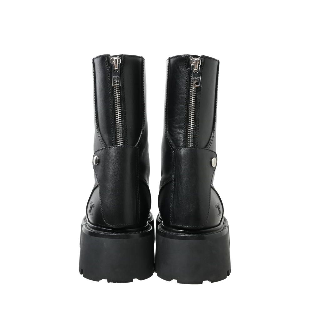 CELINE バルキーバックジップ トリオンフ レザー ブーツ - メルカリ