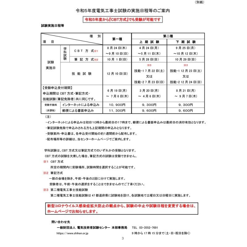 第2種 電気工事士技能試験セット 器具＋ケーブル 3回用 PSC-2005 - 3A