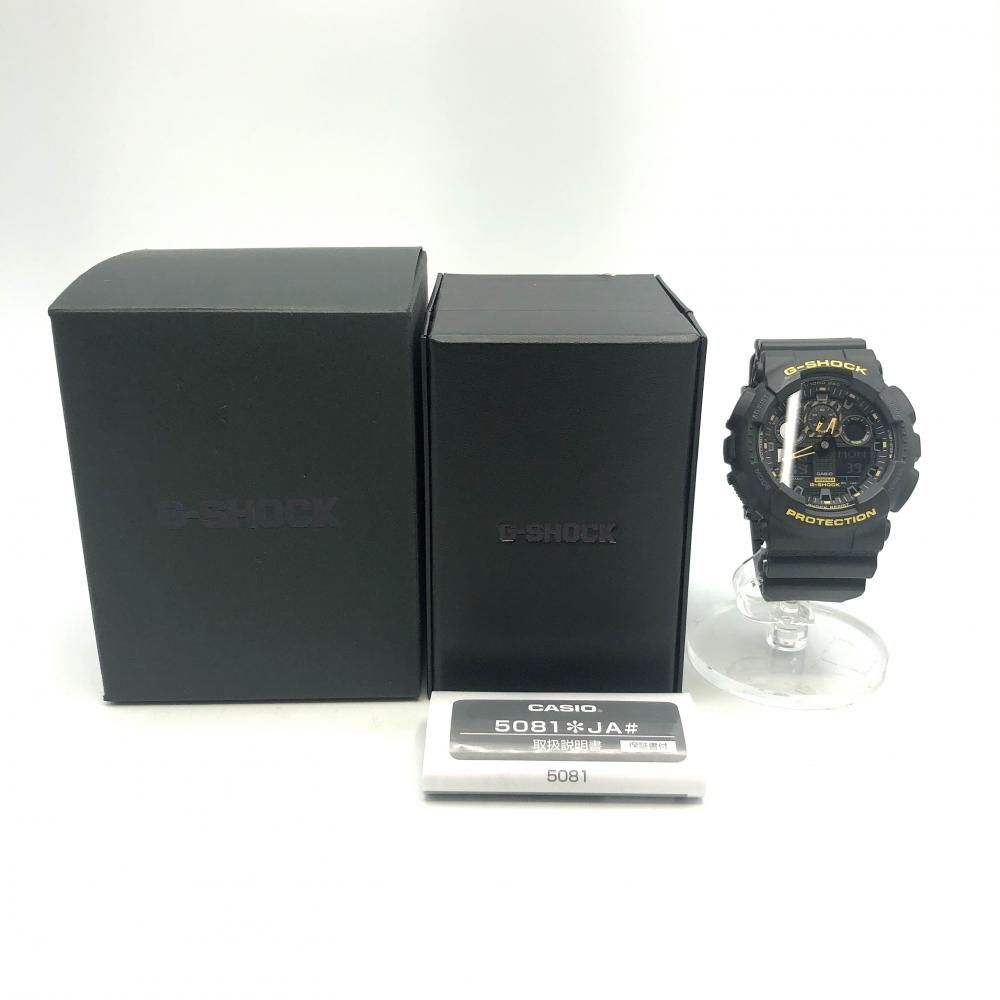 【中古】G-SHOCK GA-100CY-1AJF コーションイエロー ブラック 腕時計 ジーショック[17]