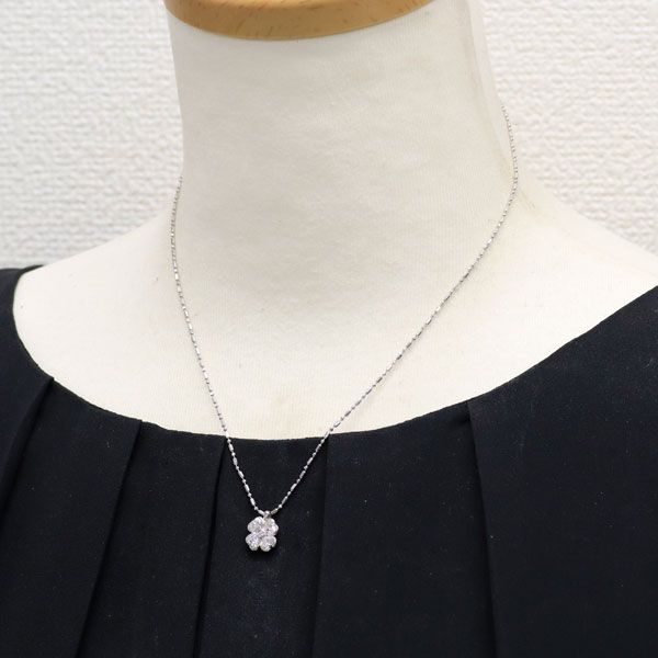 Pt900/ Pt850 ダイヤモンド ペンダントネックレス 0.77ct