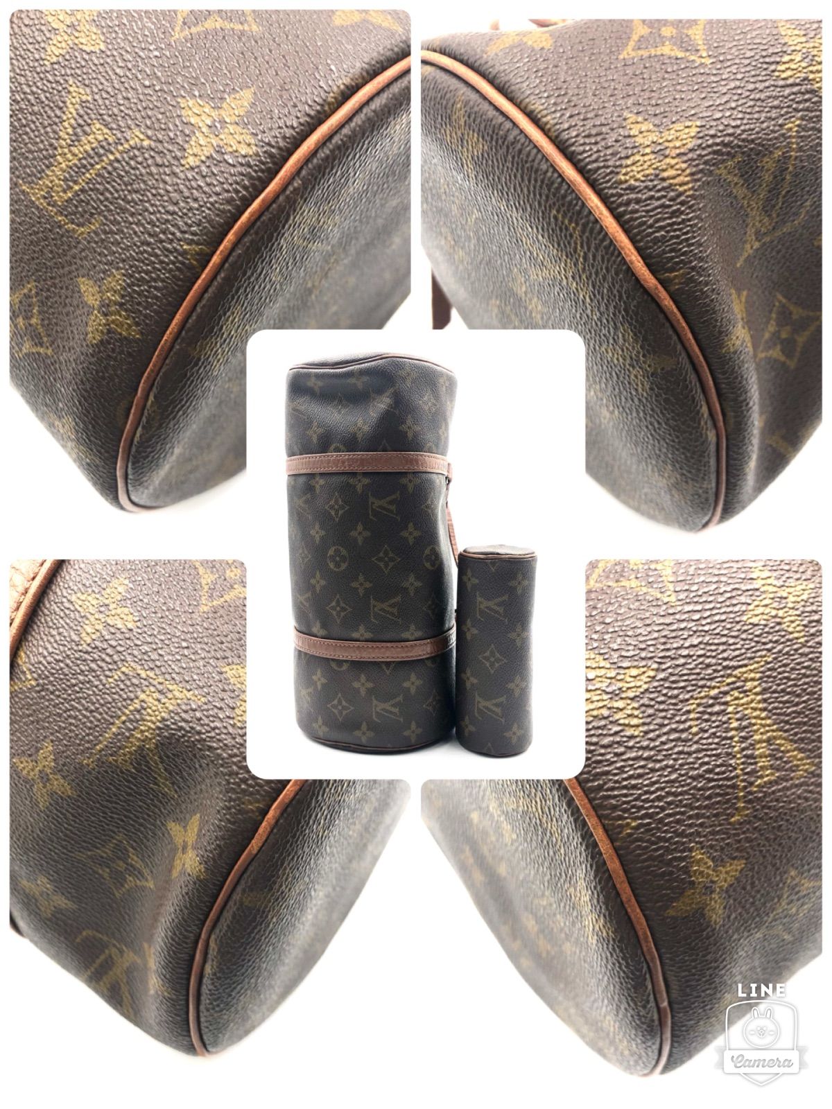 ルイヴィトン　パピヨン　ポーチ　モノグラム　ミニボストン □状態良好□鑑定済み□LOUIS VUITTON ルイヴィトン モノグラム