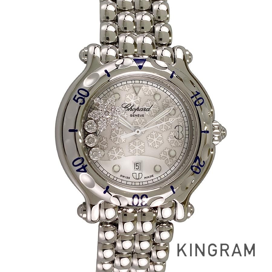 ショパール Chopard ハッピースポーツ スノーフレーク 27|8949 SS ダイヤモンド クォーツ レディース 腕時計 ss