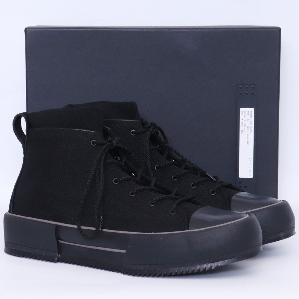 未使用 DEVOA Sneaker Nylon Canvas サイズ43 ブラック FW-ELSNS 