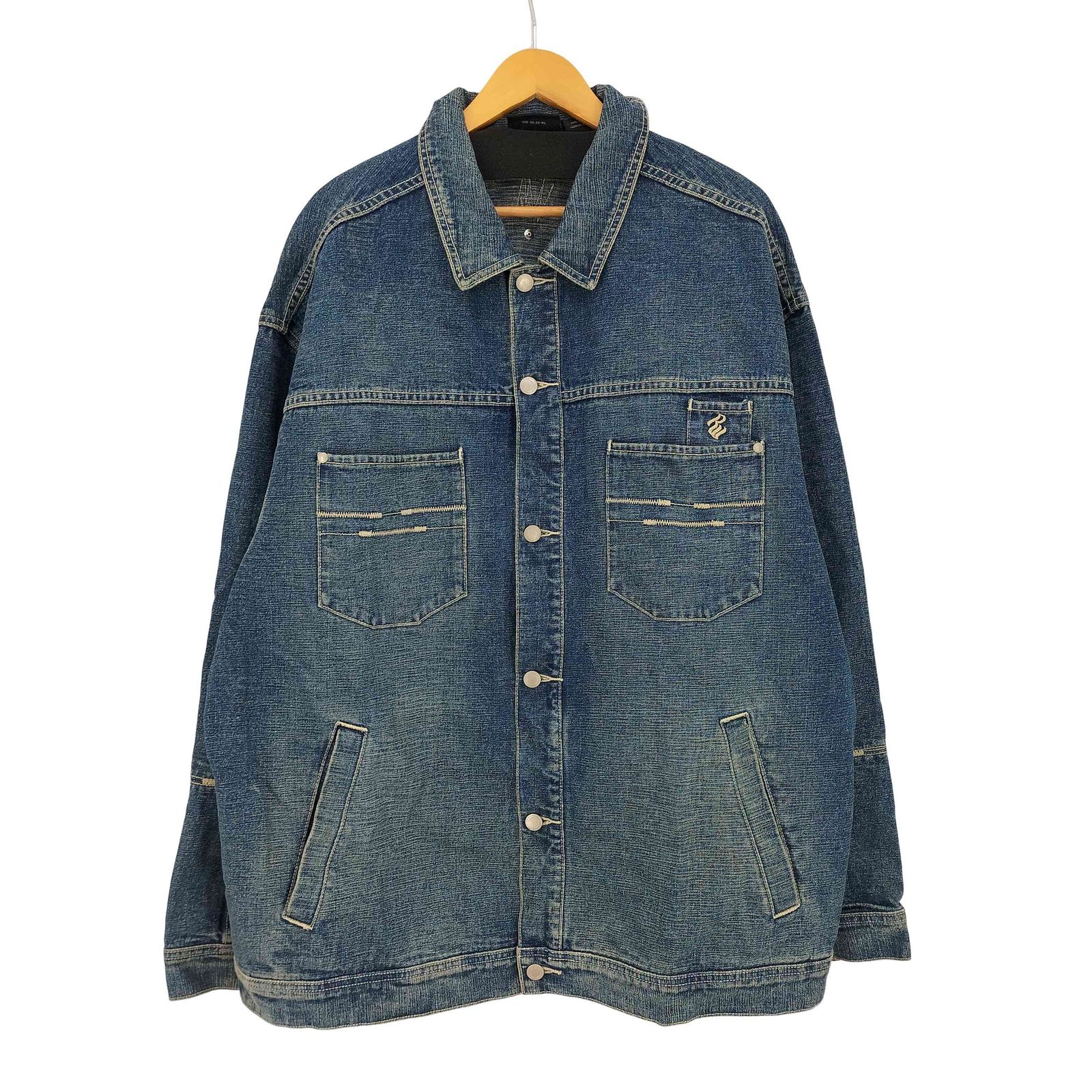 ロカウェア ROCAWEAR 00s オーバーサイズ 刺繍 デニムジャケット メンズ  2XL