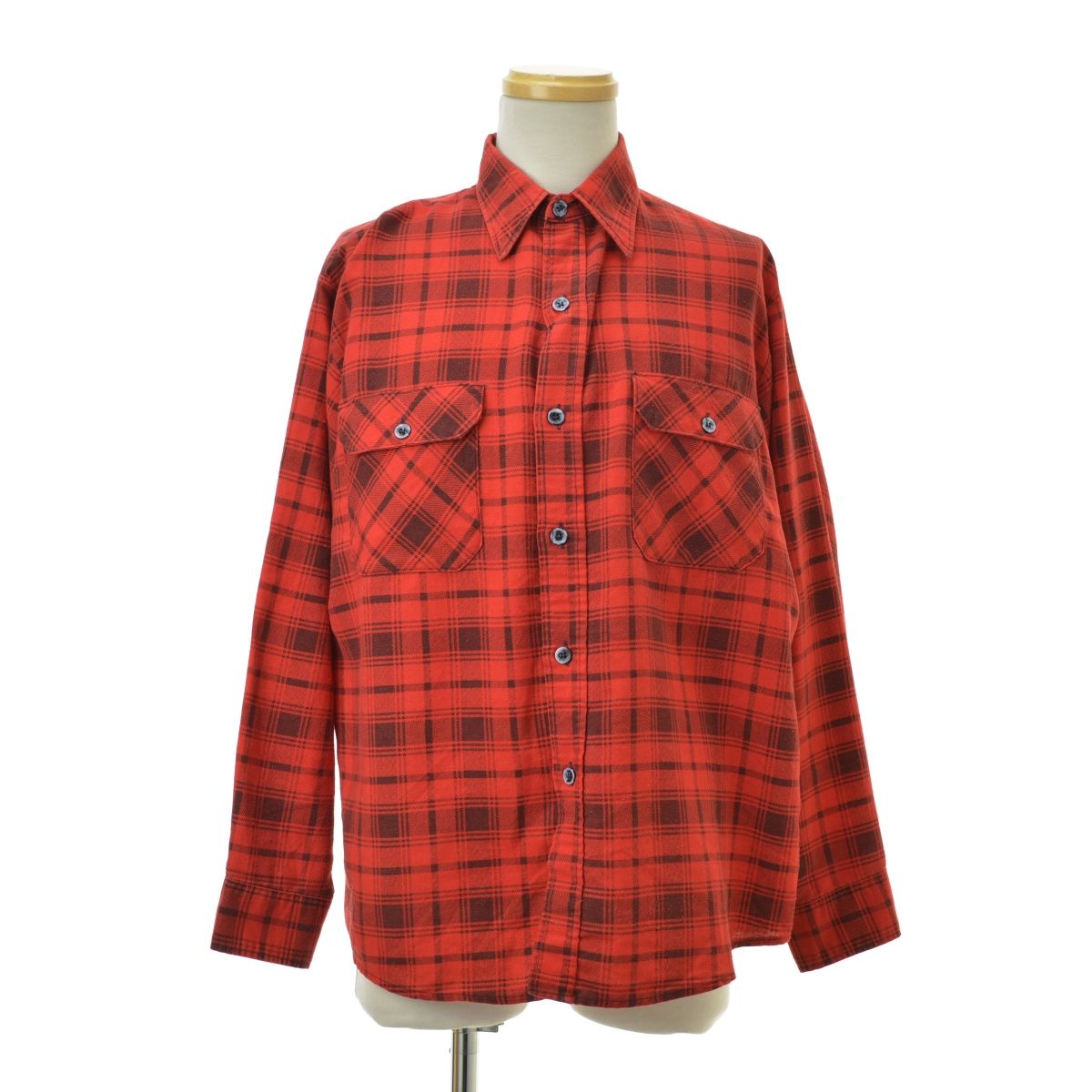 SEARS】70s PERMA PREST プリントネル長袖シャツ - メルカリ