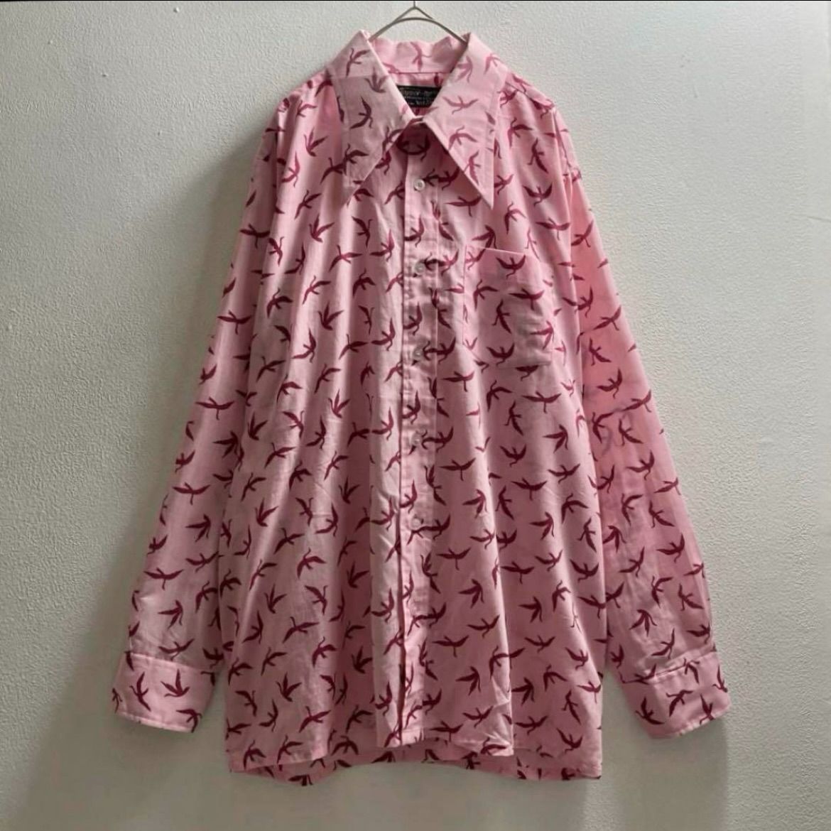 ヨーロッパ 70s ヴィンテージ シャツ ピンク ユーロ トップス ビンテージ