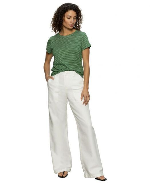 【送料無料】 サンクチュアリー レディース カジュアルパンツ ボトムス Women's Linen-Cotton Utility-Pocket Pants Bleached White