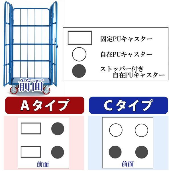 観音扉カゴ台車 カゴ車 W80×D60×H170(cm) 耐荷重700kg 2ドア 扉付き かご台車 ロールボックス ロールパレット パレット  看板スチールプレート 観音開き 業務用台車 大型 cago-2door-w80 (選択:ホワイト)(選択:Cタイプ) - メルカリ