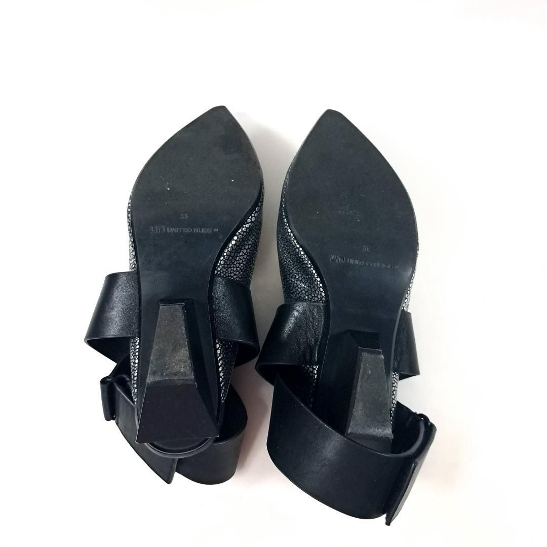 UNITED NUDE ポインテッドトゥ ストラップ 替えリフトあり
