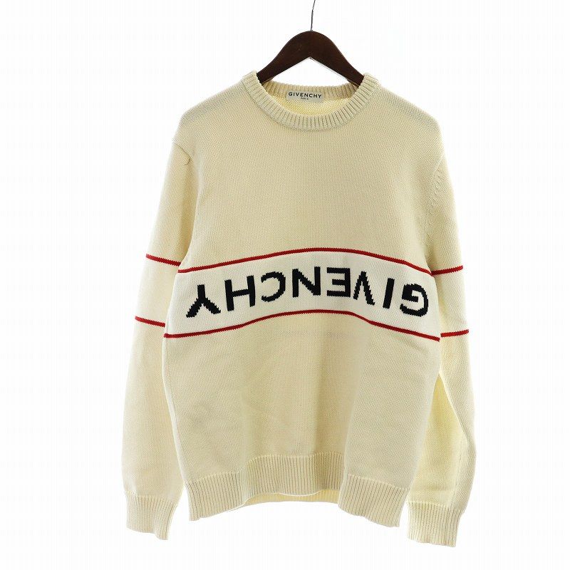 ジバンシィ GIVENCHY リバースロゴ ニット セーター 長袖 クルーネック 