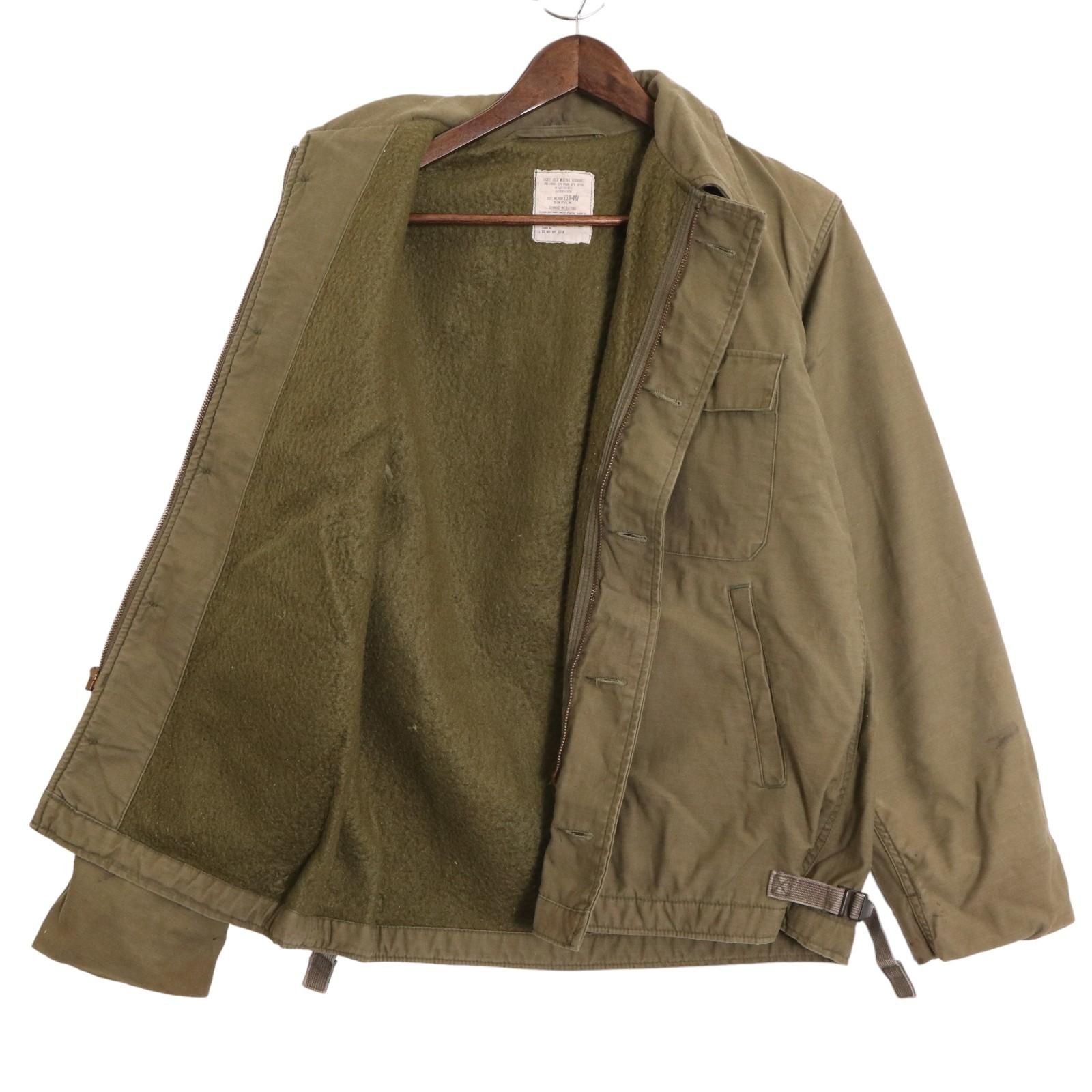 実物】1980年代 米海軍 USNAVY A-2 デッキジャケットパーミアブル 80