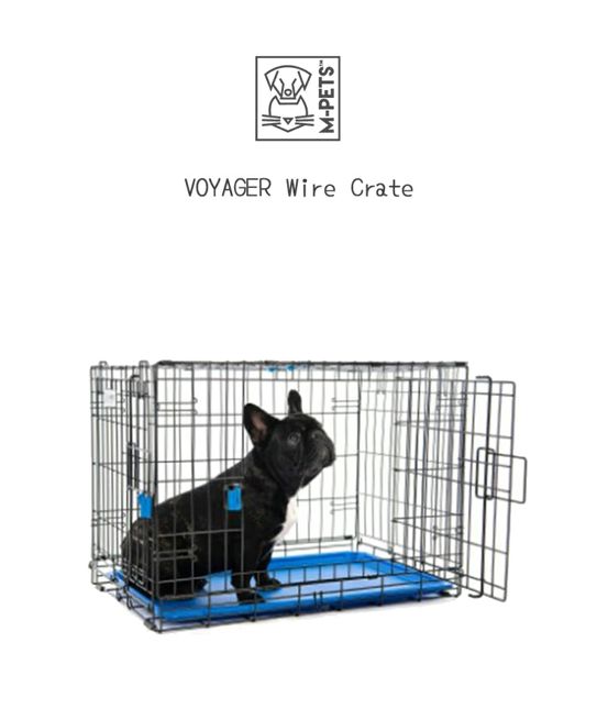 【M-PETS】2ドアプレミアムワイヤークレート　Мサイズ 犬用品 【M-PETS】2ドアプレミアムワイヤークレート Мサイズ