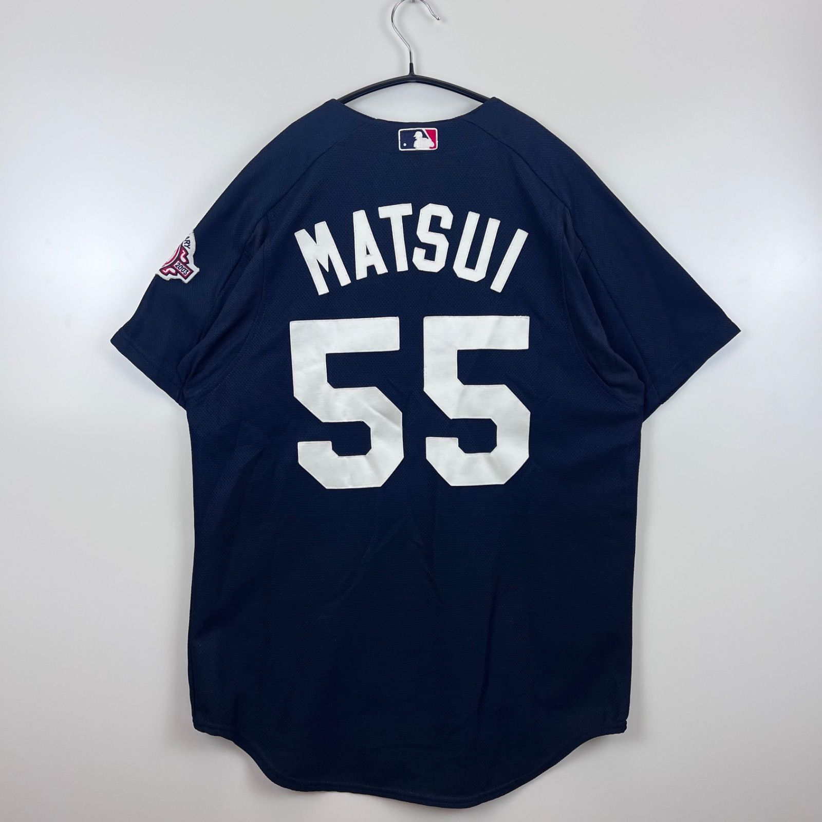 ジーター ヤンキース 100周年記念ユニフォーム Majestic 2003 L majestic MLB New York Yankees 100th ANN game shirt navy 2003