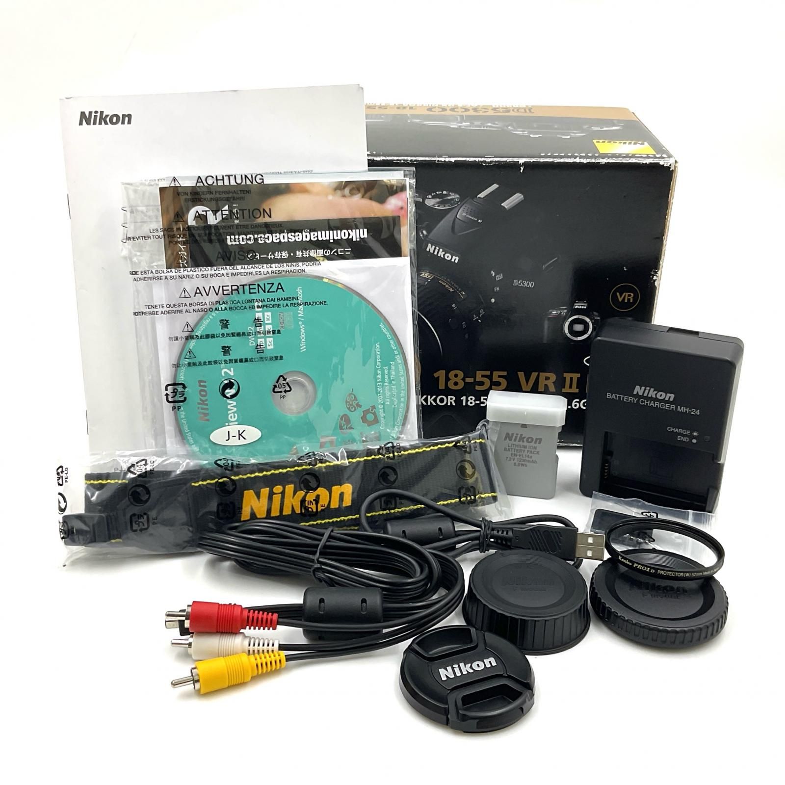 全額返金保証】【最速発送】Nikon デジタル一眼 D5300 18-55 VR II 
