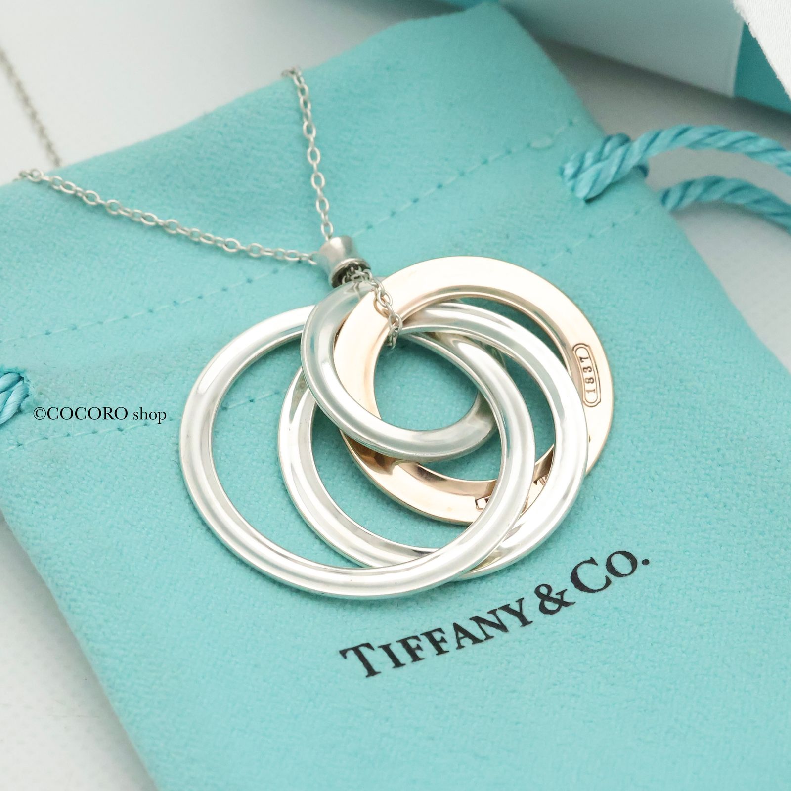 美品】ティファニー TIFFANY&Co. 4連 1837 インターロッキング 