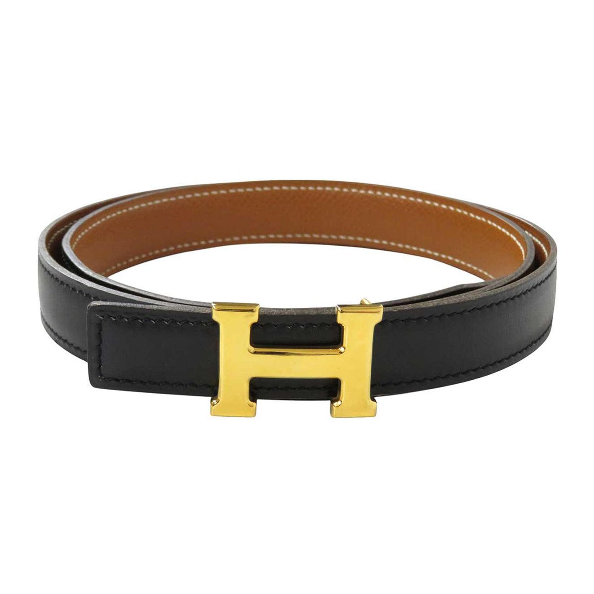 エルメス ミニ H バックル リバーシブル ベルト 18MM 70 メタル