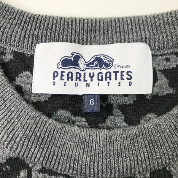 PEARLY GATES パーリーゲイツ ×PEANUTS ウール混 ニットセーター