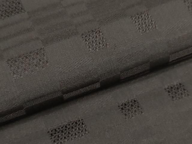 平和屋本店□極上 色無地 反物 着尺 変わり織 赤墨色 逸品 未使用