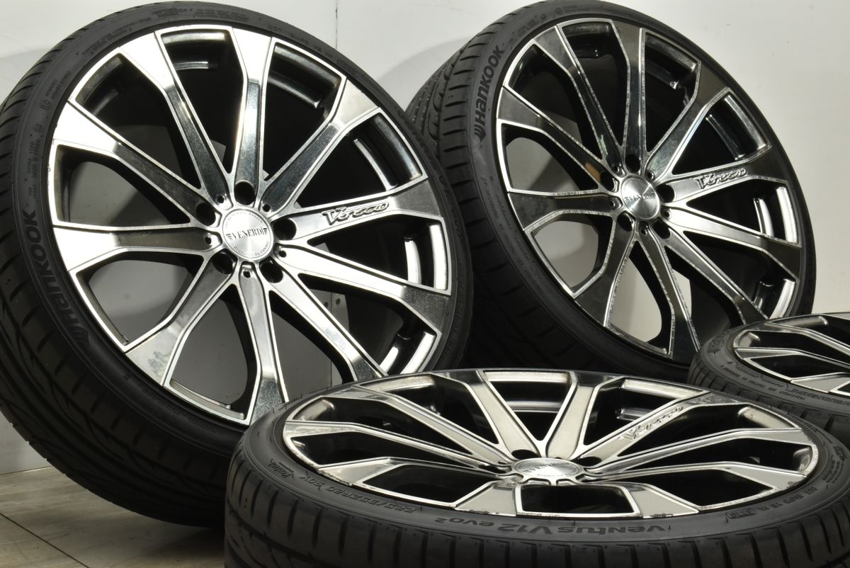 バリ溝 VENERDi Verezzo 20in 8.5J 45 PCD114.3 ハンコック VeNtus V12 evo2 225 35R20 クラウン カムリ マークX アテンザ アクセラ