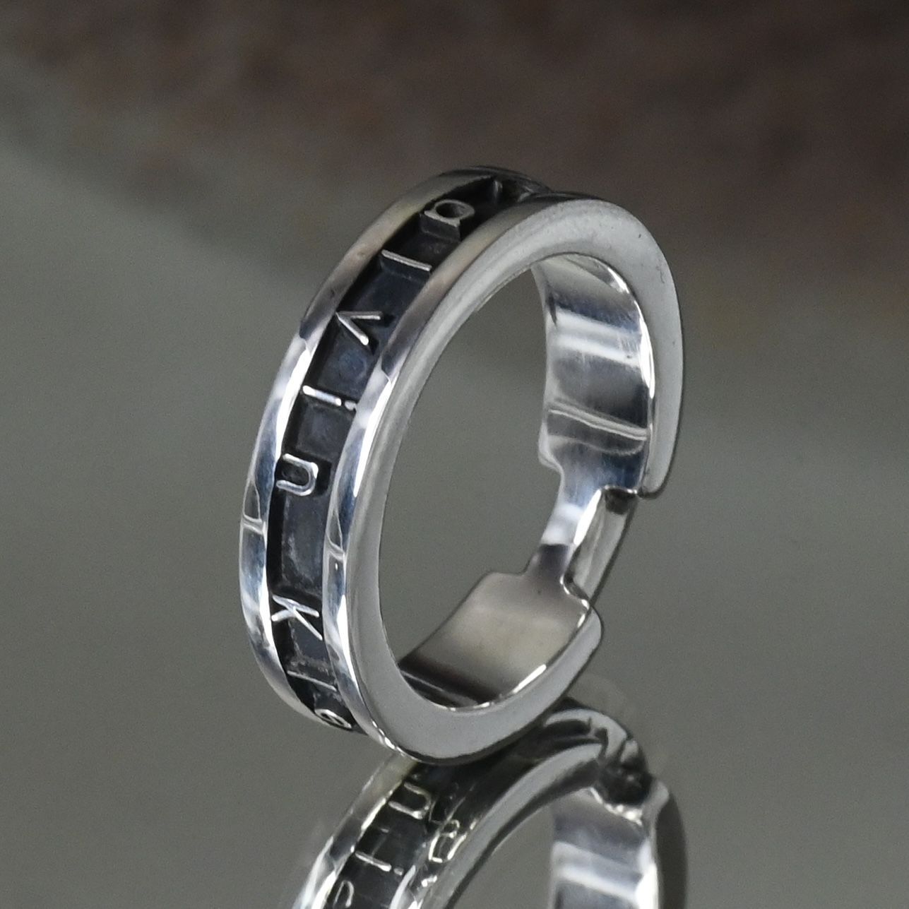 研磨済】Calvin Klein シルバー リング 9号 925 カルバン クライン 