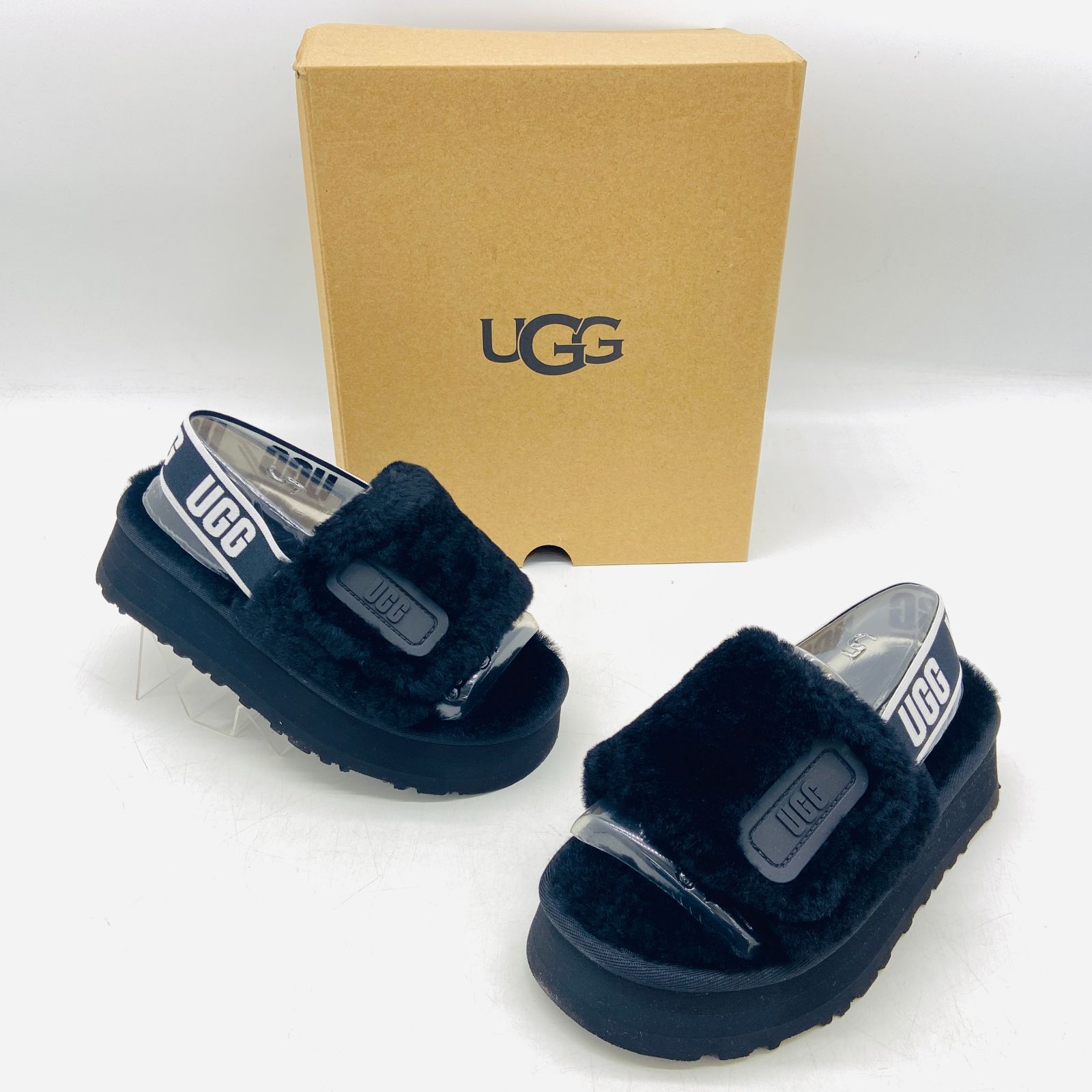 04m1717□ UGG Disco Slide 22cm サンダル ブラック 黒 レディース