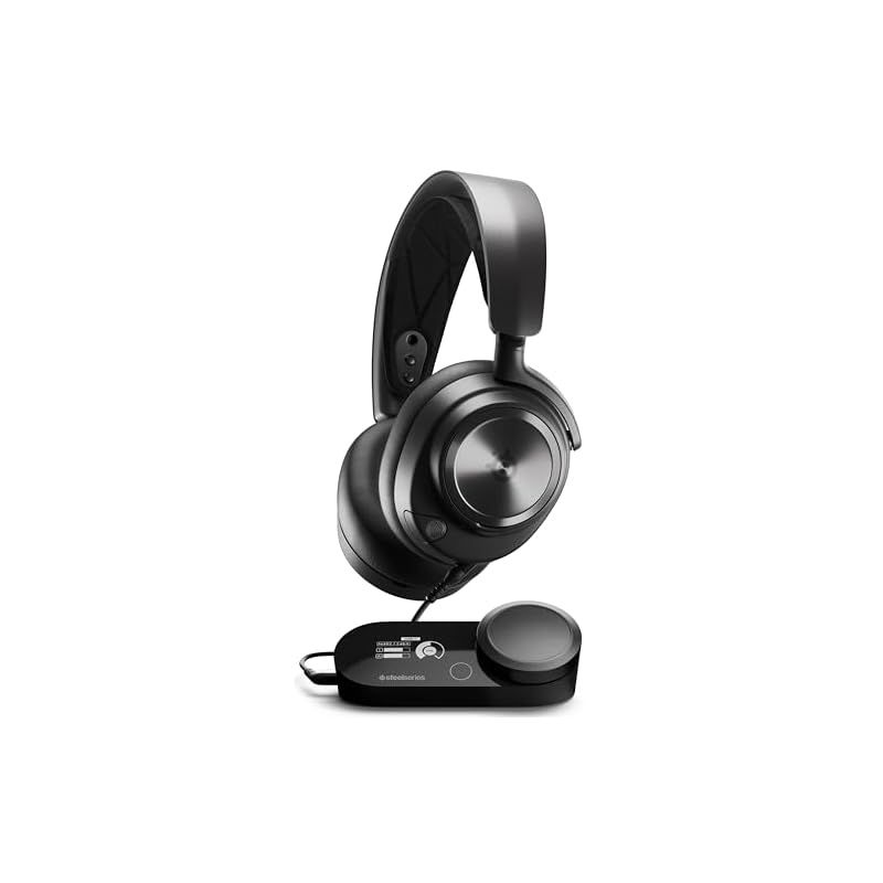 SteelSeries ゲーミングヘッドセット ヘッドホン Arctis Nova Pro 軽量 有線 密閉型 ハイレゾ PC PS5 PS4 Switch 対応 DAC搭載 Hi-Fiサウンド 61527 ブラック 調整