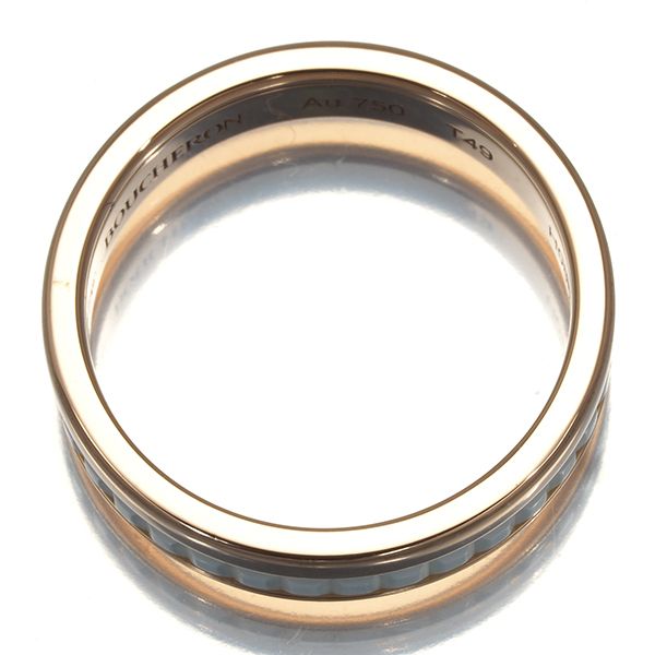 ブシュロン リング キャトルホワイト 49号 K18PG/セラミック 保証書  