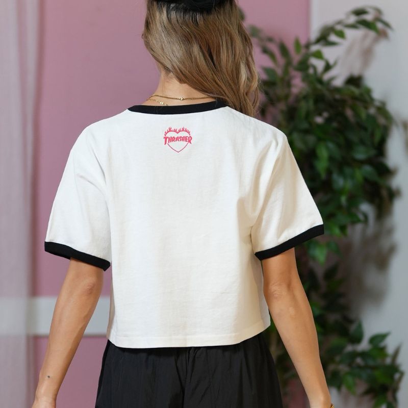 THRASHER スラッシャー 半袖 Tシャツ レディース ナンバリング リンガーシャツ 252TH2ST032 THRASHER スラッシャー 半袖 Tシャツ レディース ナンバリング