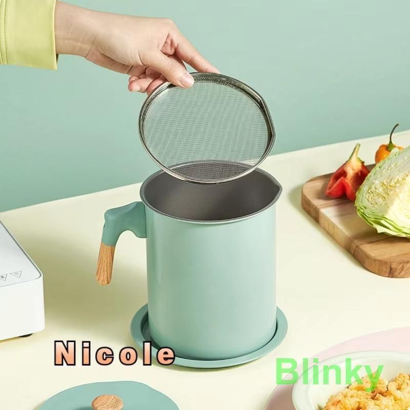 油こし器 油ポット 油入れ 油濾過 濾し ステンレス こし網 取っ手付き 蓋掴み 油再利用 分解 丸洗い エコ 大容量 おしゃれ 1 4 L 7 8