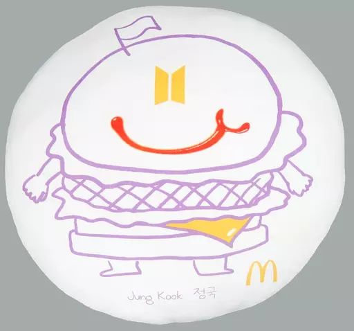 クッション・抱き枕・本体　ジョングク(BTS/防弾少年団) SAUCY クッション 「BTS×マクドナルド 第2弾」 中古】クッション・抱き枕・本体 ジョングク(BTS/防弾少年団