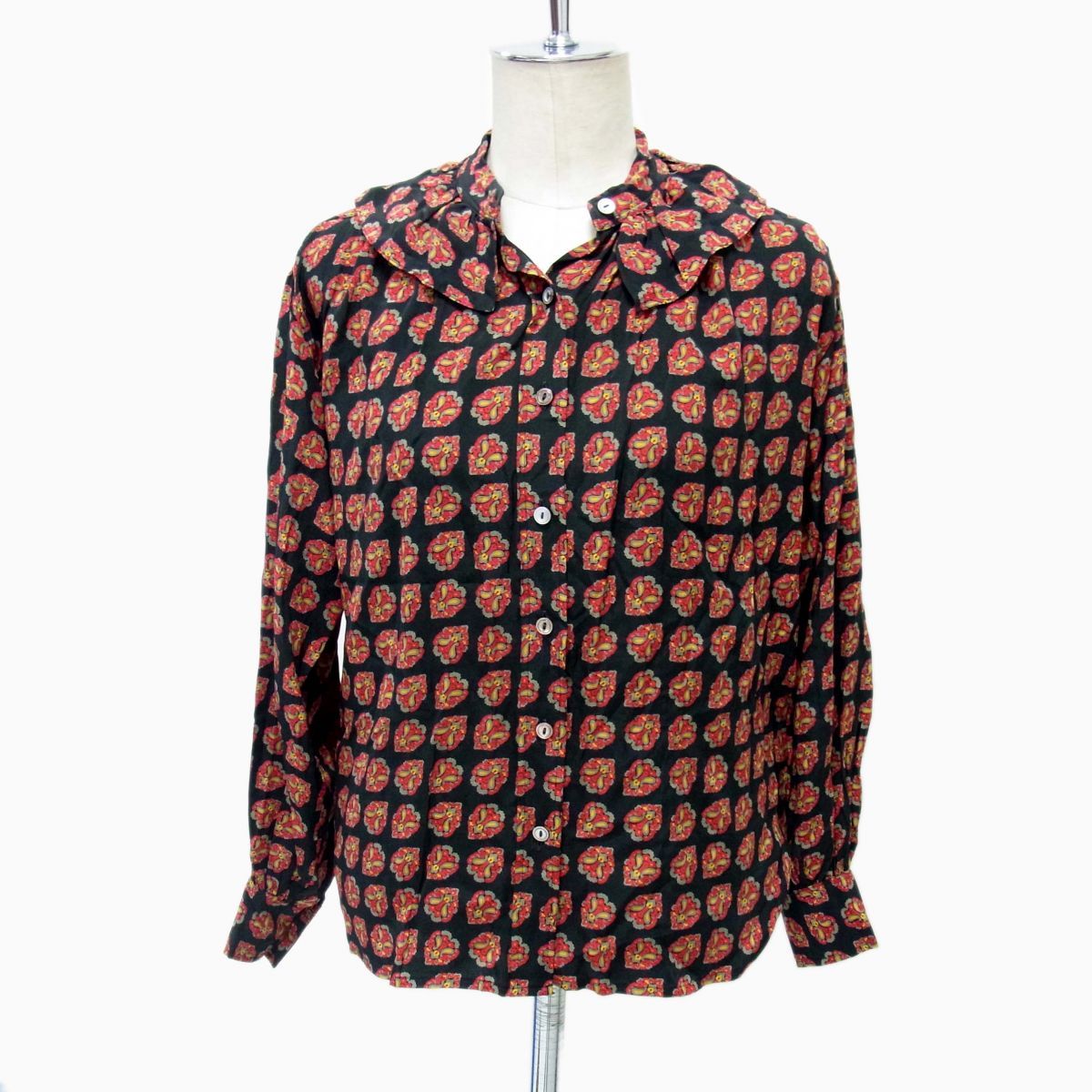 Yves Saint Laurent アイボリー長袖ブラウス　シルク100% 中古・古着通販】Saint Laurent Paris (サンローランパリ
