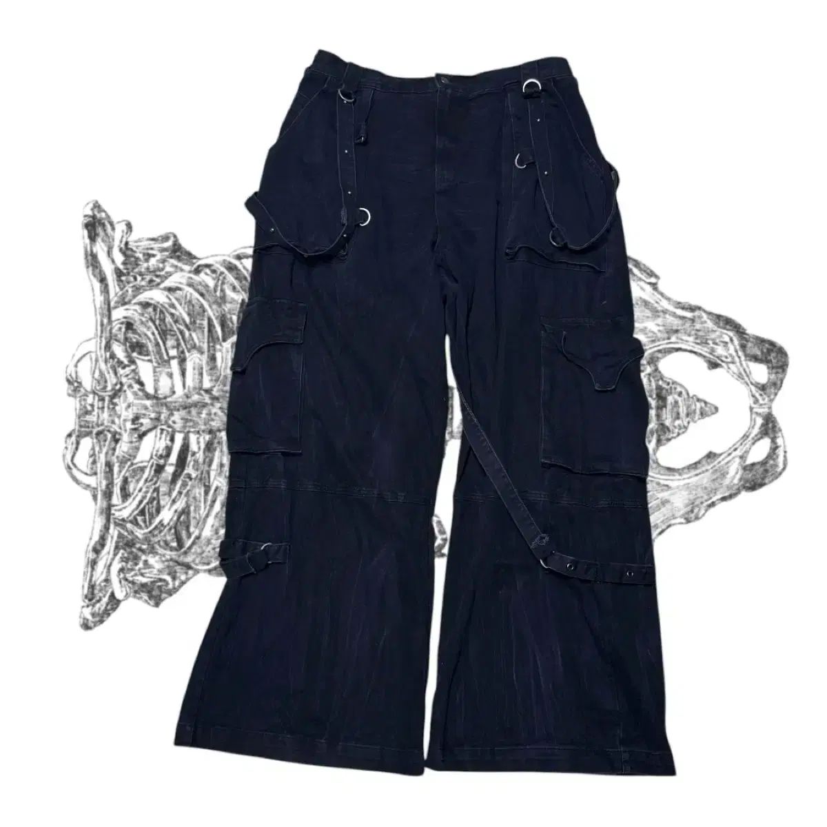 Y2K ジュロン ダークウェア カーゴ ワイド パンツ