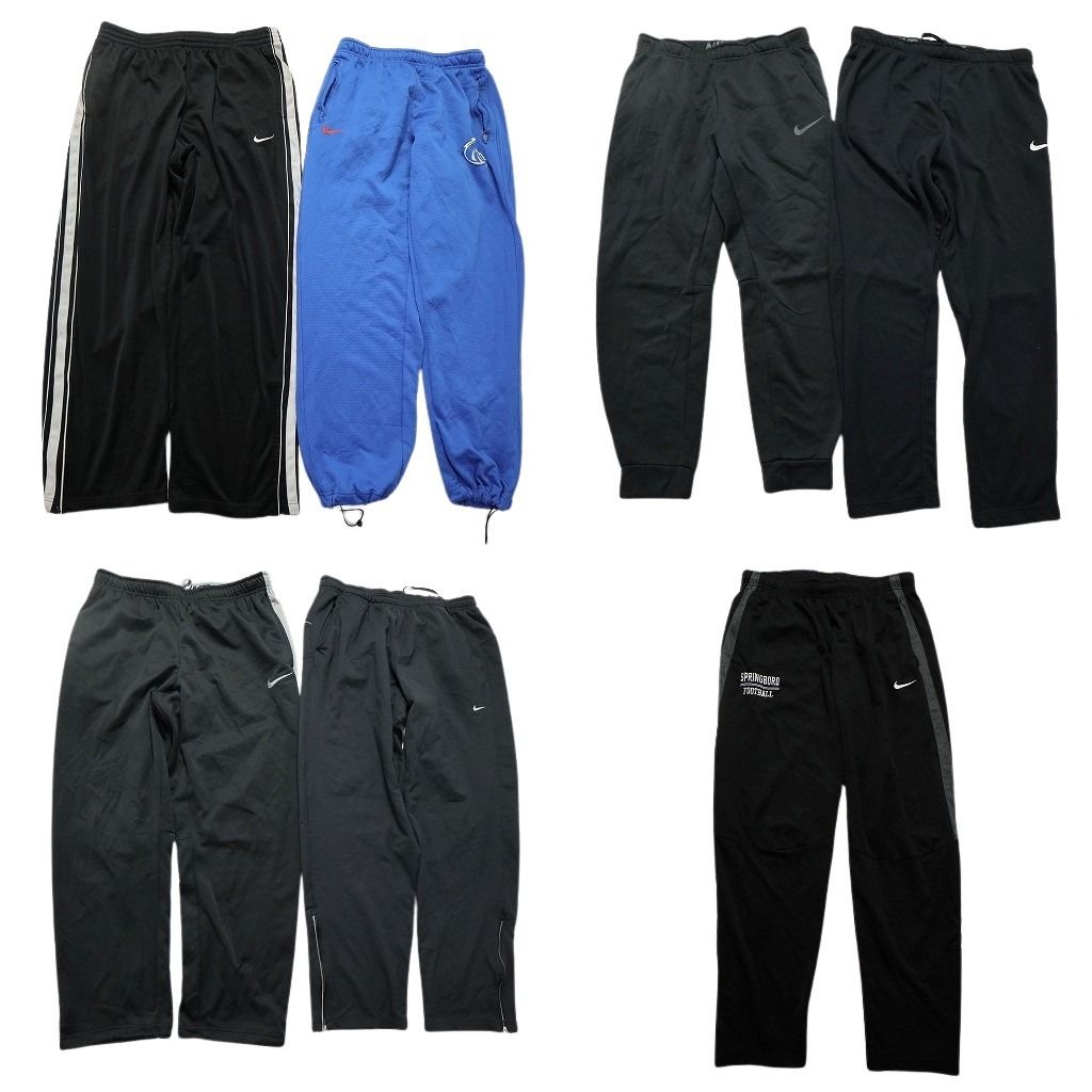古着卸 まとめ売り ナイキ NIKE ジャージ パンツ 7枚セット メンズ Ｌ |XL ライン ドローコード スウォッシュ ワイド 古着 NC0856